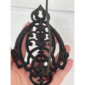 Antique Cast Iron Eastlake Style Bill/Receipt/paper Spike Wall Hanging Floral